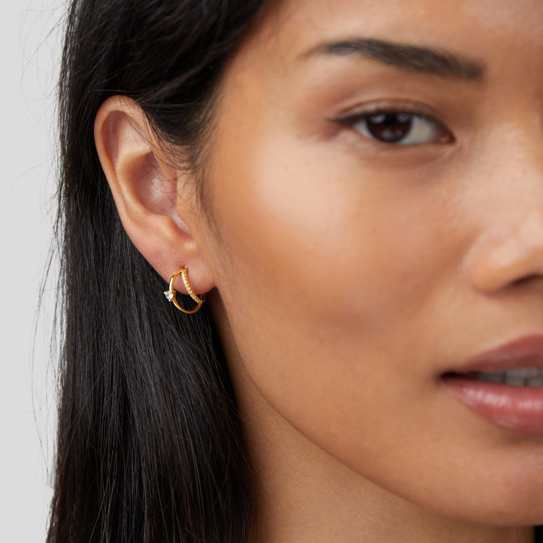 Pendientes Artie Cristal Oro