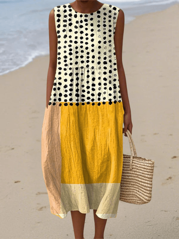 Leah | Vestido de verano ligero y sin mangas Sleeveless Midi Dresses - Navarro Granada