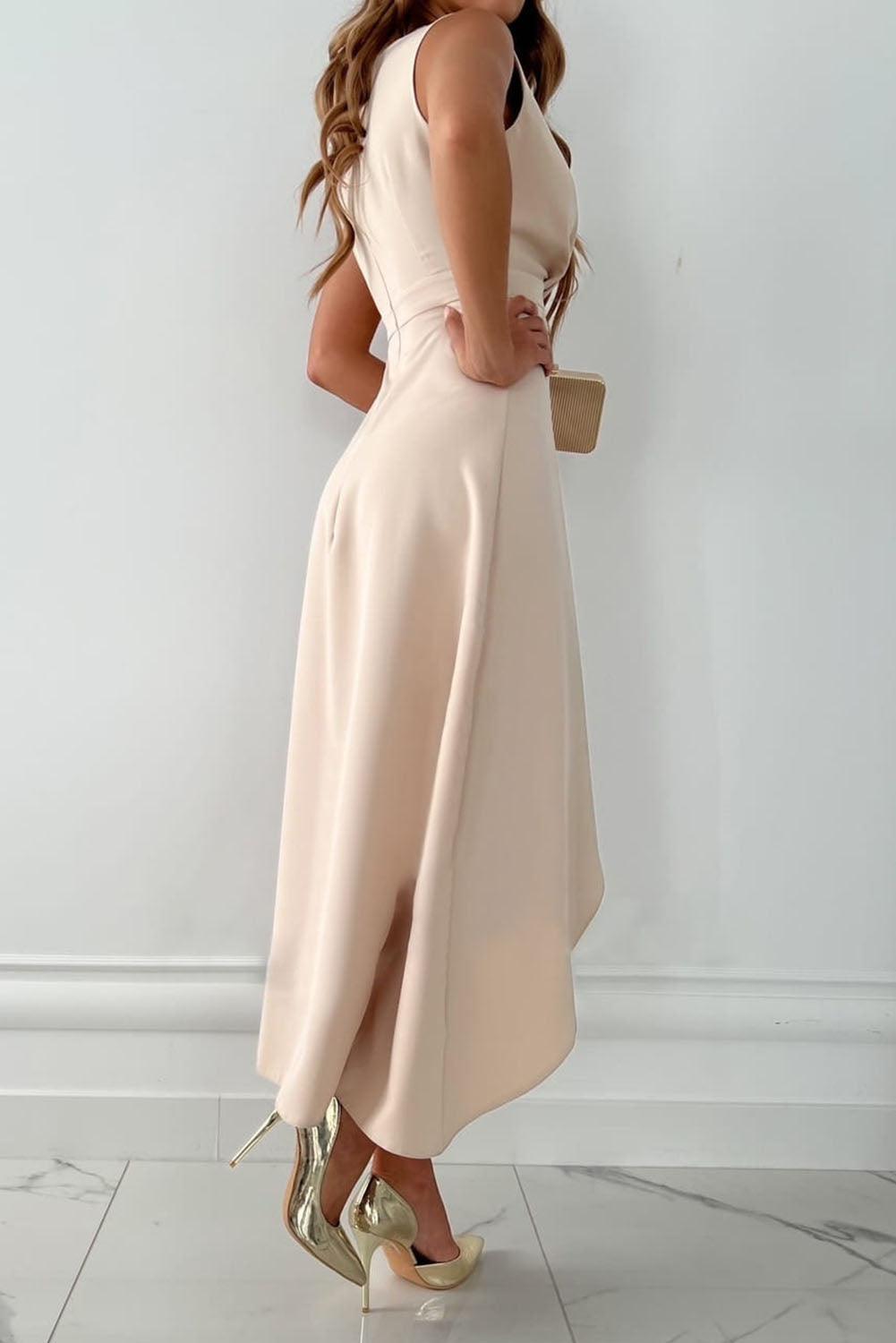 Mandy - Vestido Midi Envolvente con Escote en V JURKEN VOOR BRUILOFTGASTEN - Navarro Granada
