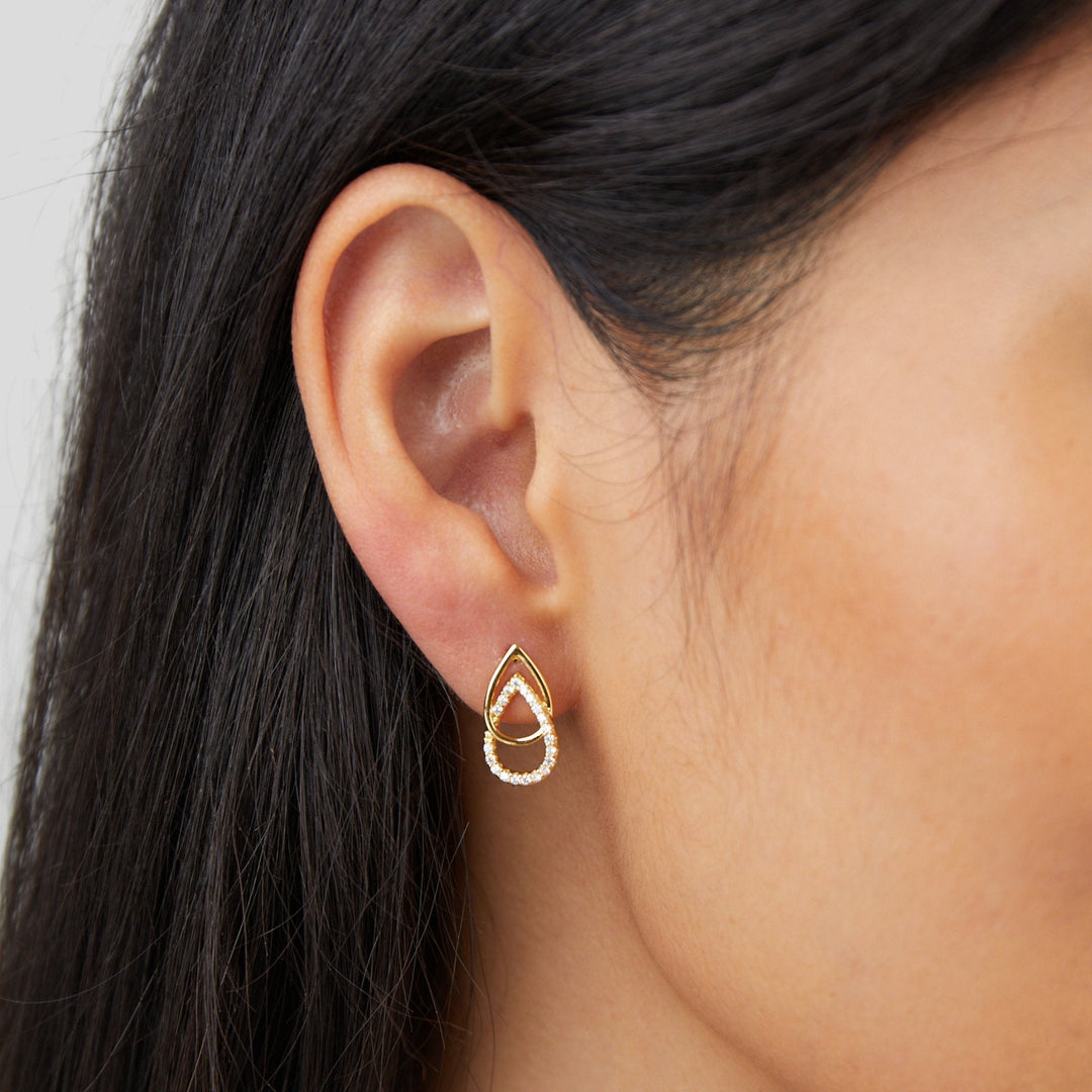 Pendientes de Enlace en Forma de Gota Lin