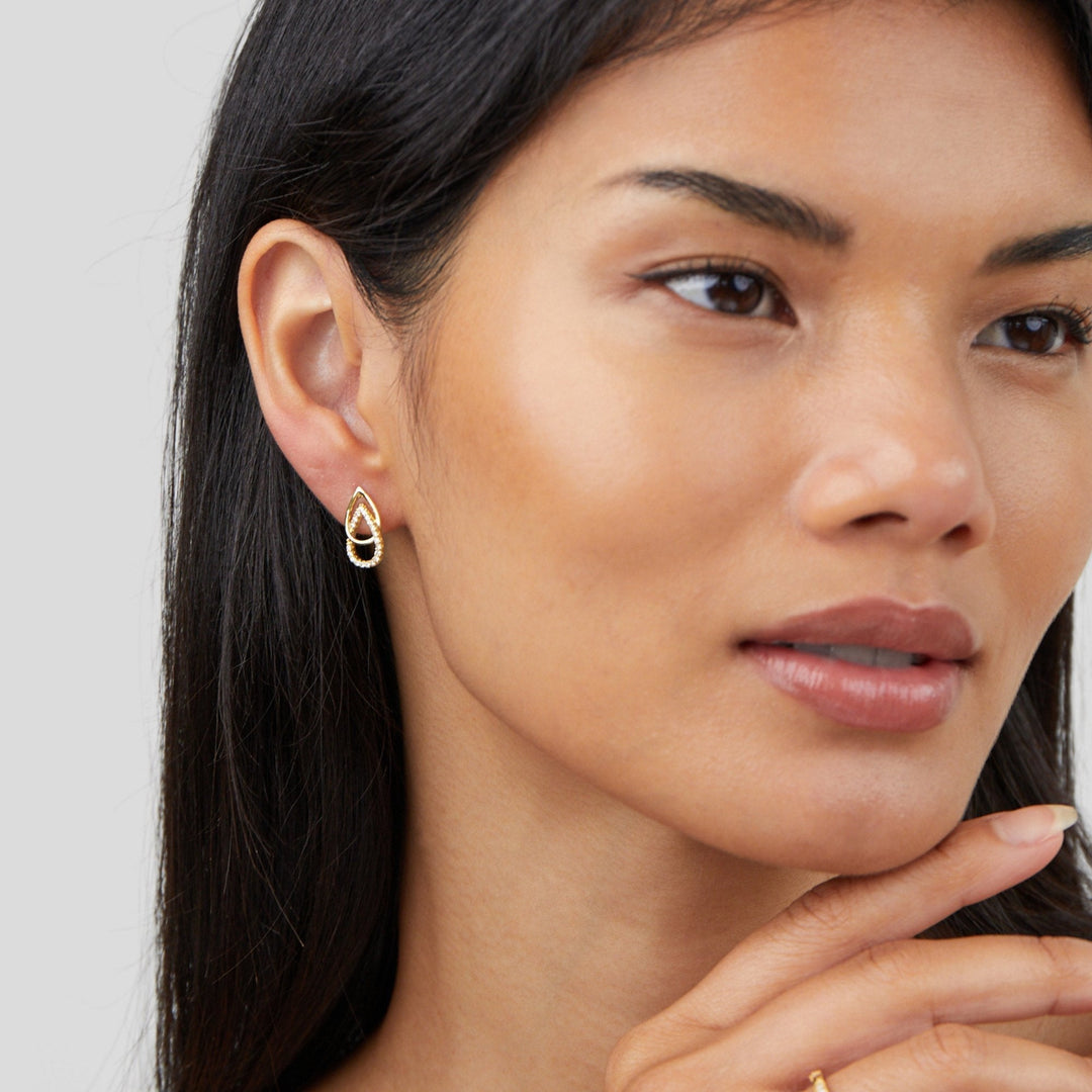 Pendientes de Enlace en Forma de Gota Lin