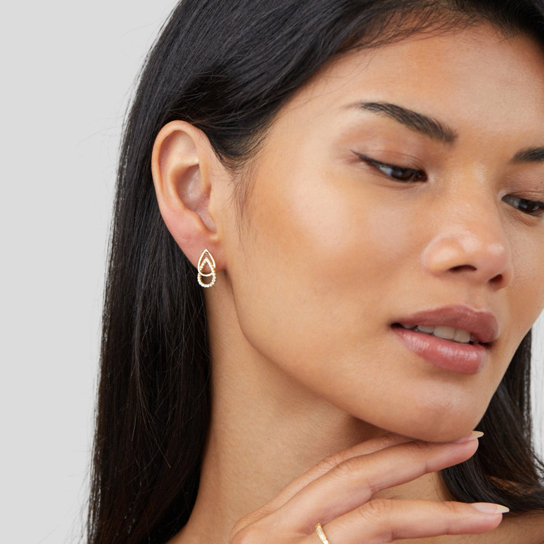 Pendientes de Enlace en Forma de Gota Lin