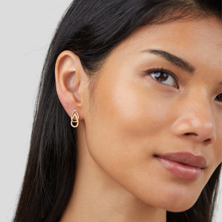 Pendientes de Enlace en Forma de Gota Lin