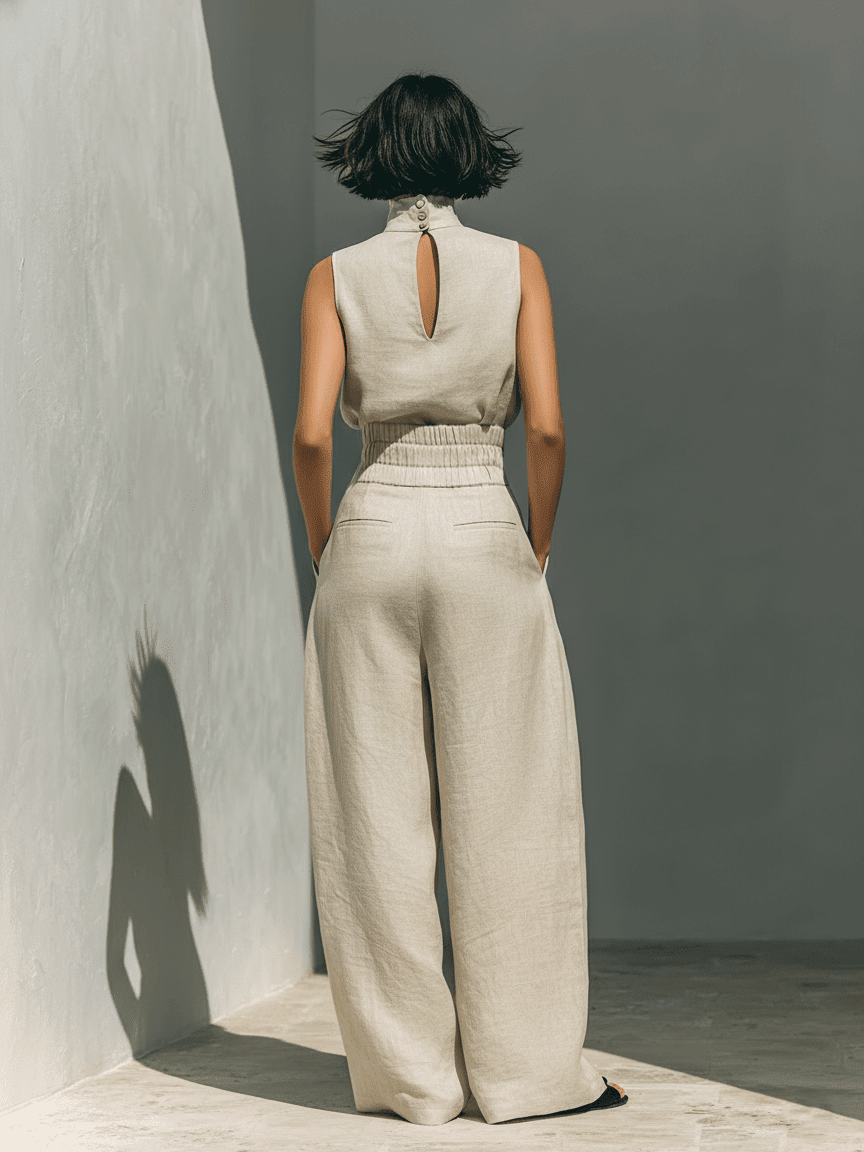 MARIA | CONJUNTO MINIMALISTA DE LINO - Navarro Granada