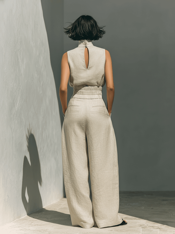 MARIA | CONJUNTO MINIMALISTA DE LINO - Navarro Granada