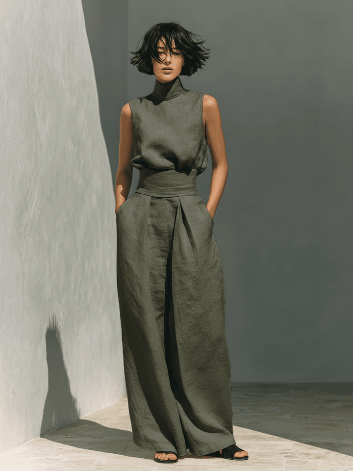 MARIA | CONJUNTO MINIMALISTA DE LINO - Navarro Granada
