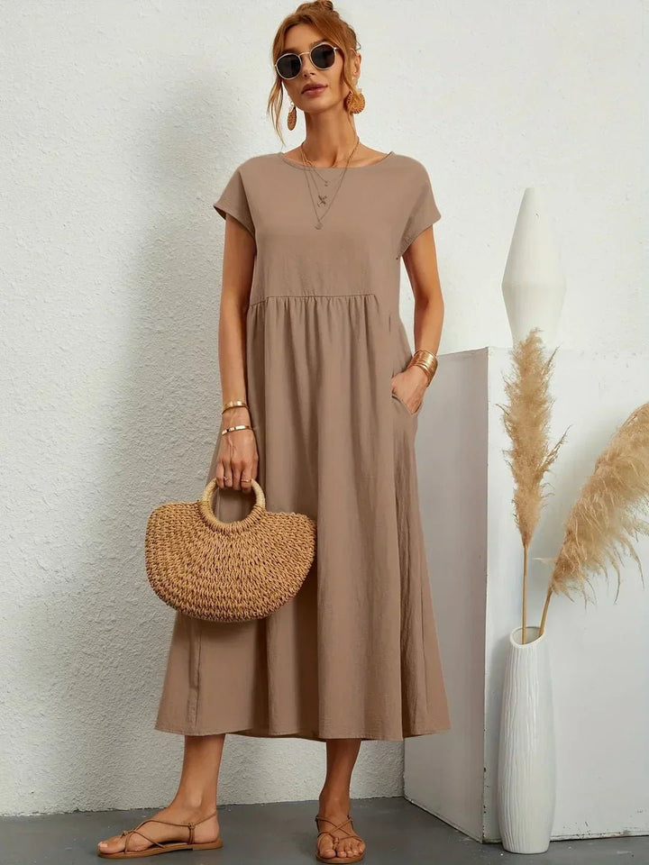 Maria™ — Vestido midi fluido de elegancia atemporal - Navarro Granada