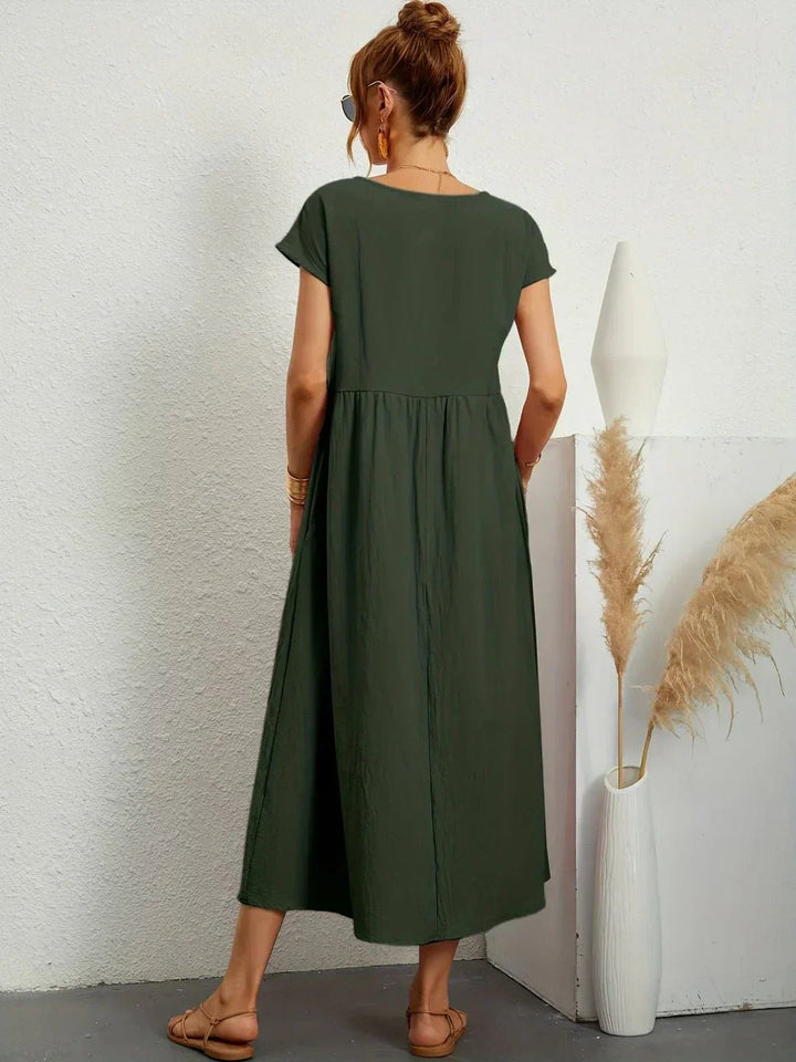 Maria™ — Vestido midi fluido de elegancia atemporal - Navarro Granada
