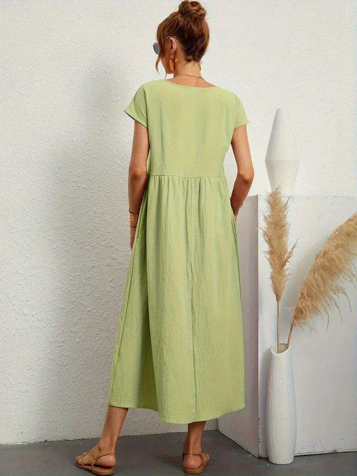 Maria™ — Vestido midi fluido de elegancia atemporal - Navarro Granada