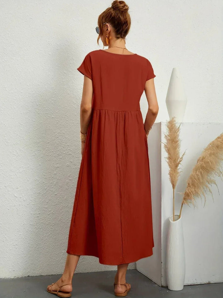Maria™ — Vestido midi fluido de elegancia atemporal - Navarro Granada