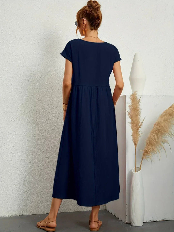 Maria™ — Vestido midi fluido de elegancia atemporal - Navarro Granada