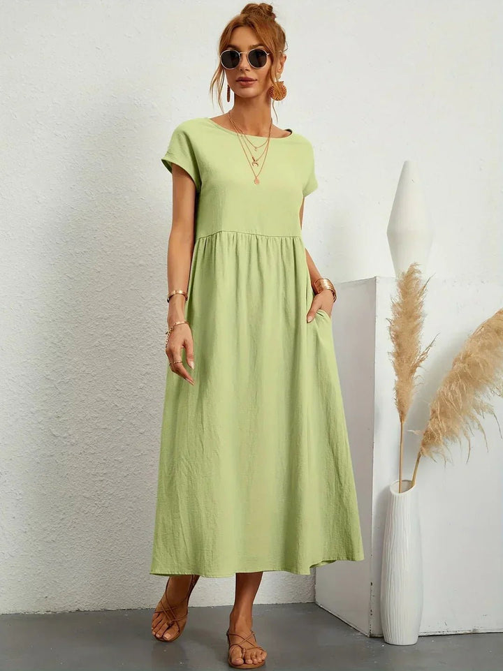 Maria™ — Vestido midi fluido de elegancia atemporal - Navarro Granada