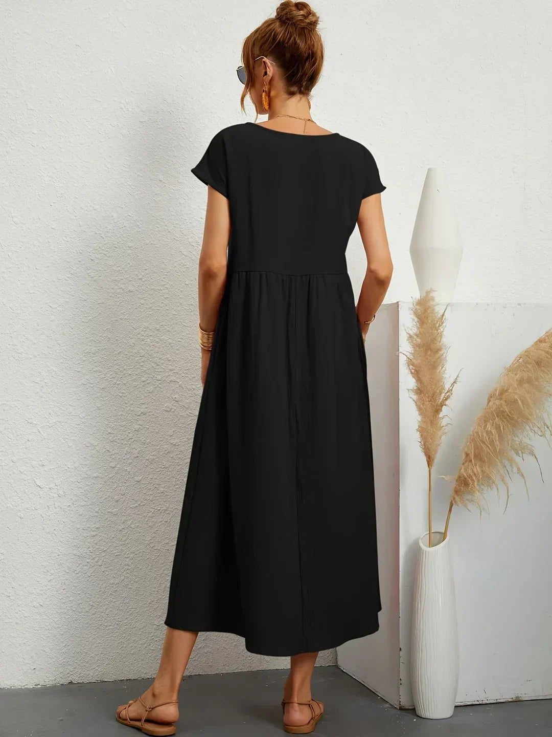 Maria™ — Vestido midi fluido de elegancia atemporal - Navarro Granada