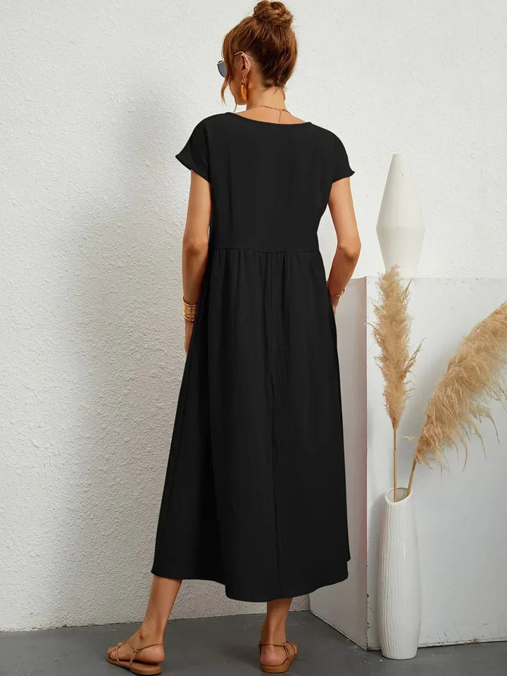 Maria™ — Vestido midi fluido de elegancia atemporal - Navarro Granada