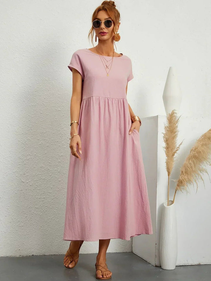 Maria™ — Vestido midi fluido de elegancia atemporal - Navarro Granada