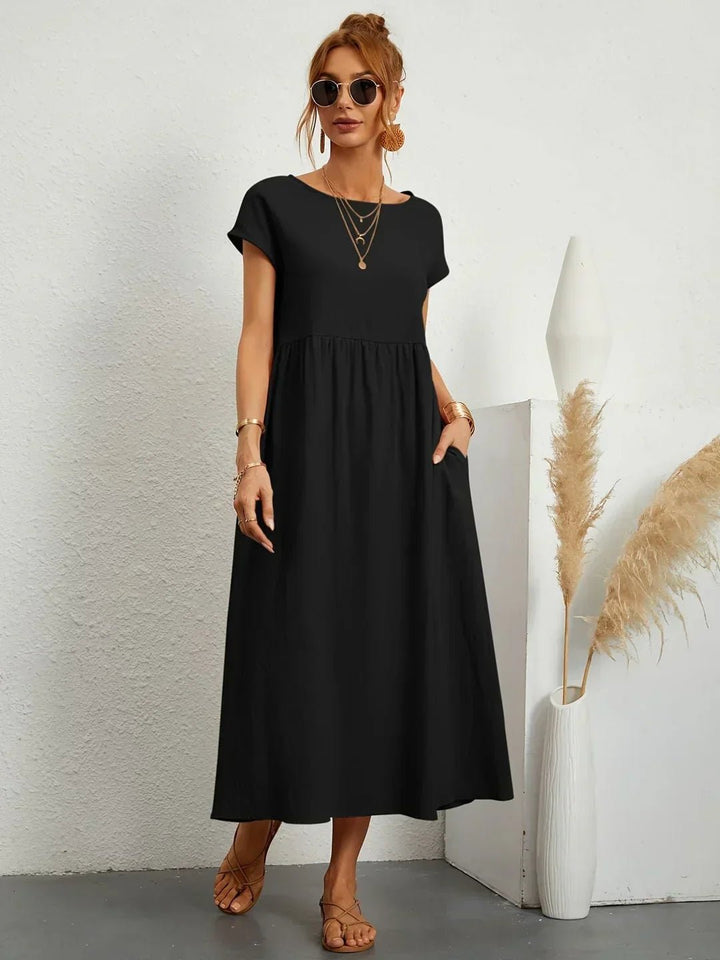 Maria™ — Vestido midi fluido de elegancia atemporal - Navarro Granada