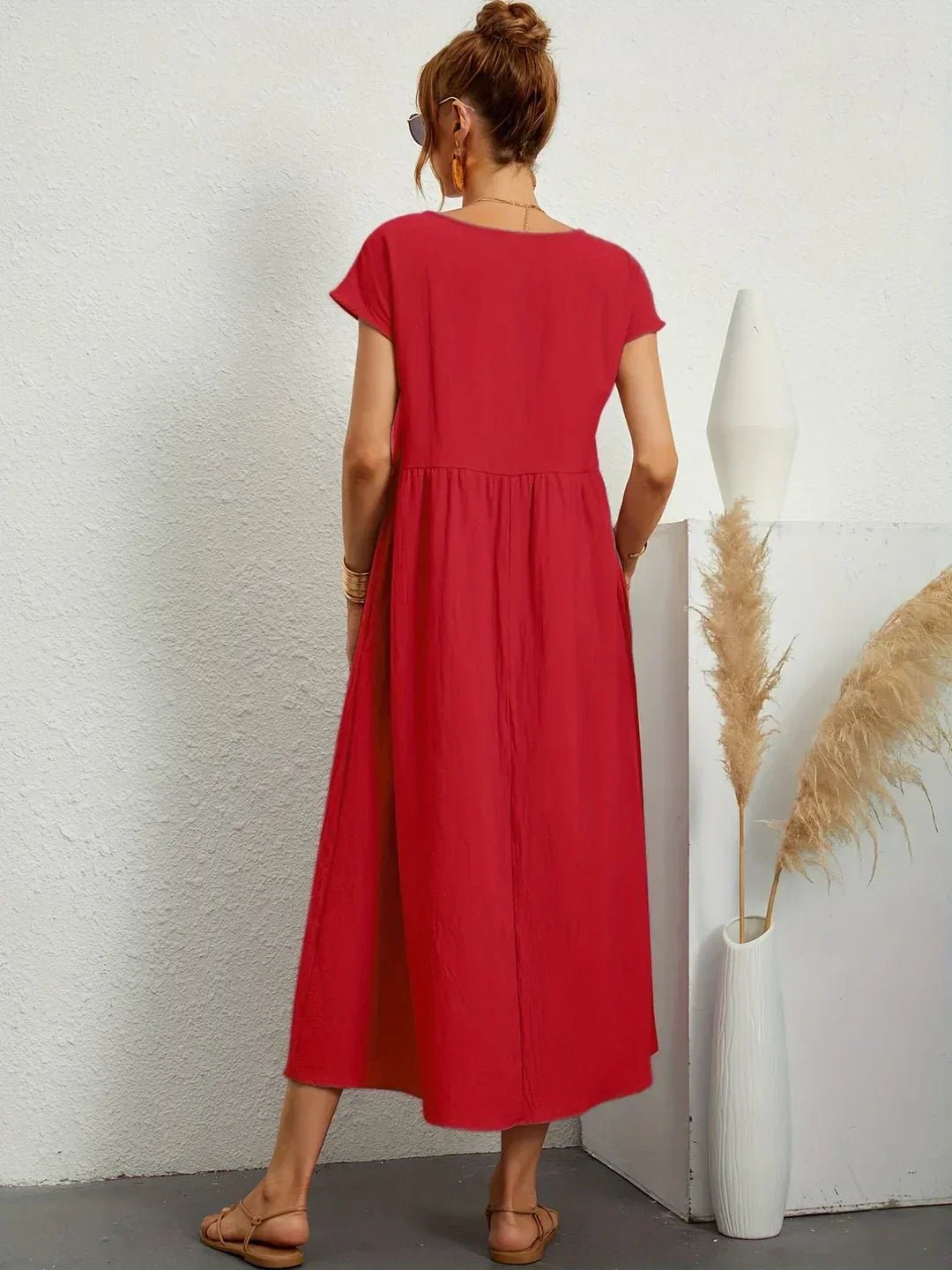 Maria™ — Vestido midi fluido de elegancia atemporal - Navarro Granada