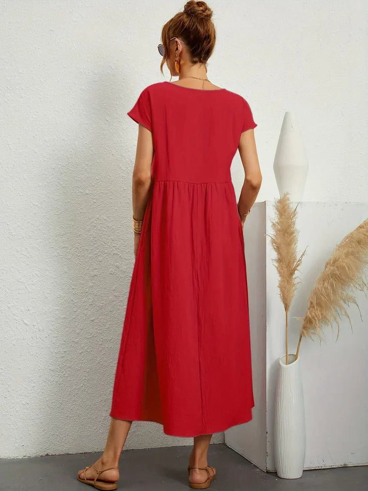 Maria™ — Vestido midi fluido de elegancia atemporal - Navarro Granada