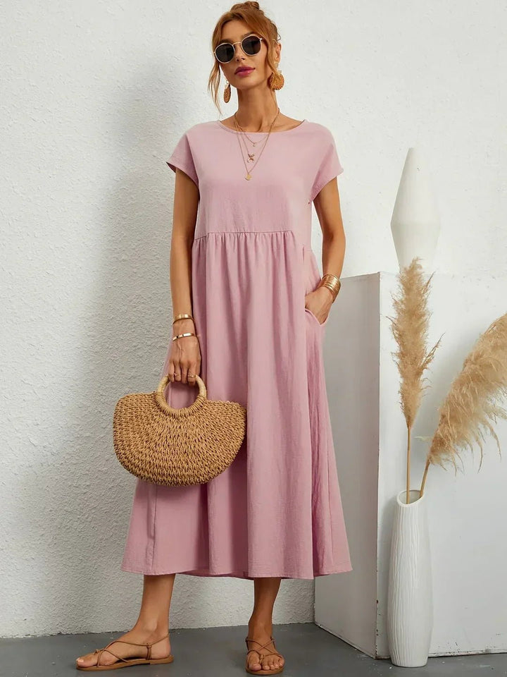 Maria™ — Vestido midi fluido de elegancia atemporal - Navarro Granada