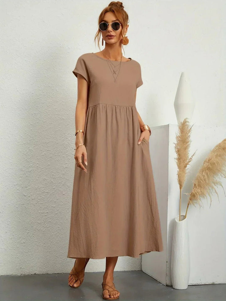 Maria™ — Vestido midi fluido de elegancia atemporal - Navarro Granada