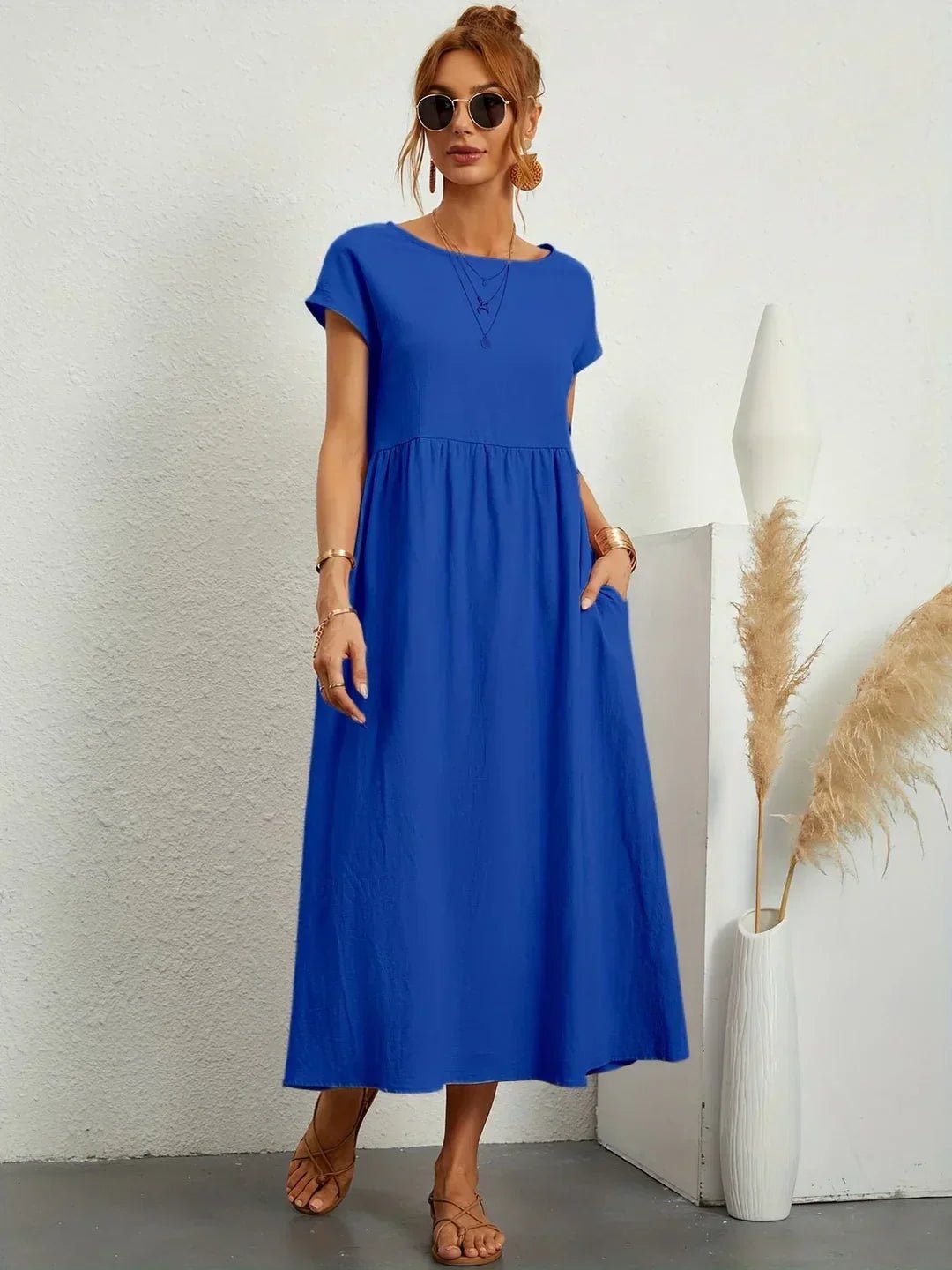 Maria™ — Vestido midi fluido de elegancia atemporal - Navarro Granada