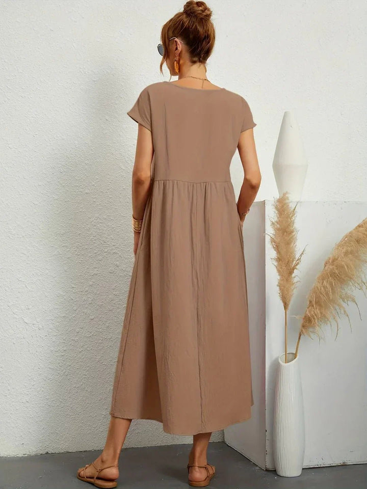 Maria™ — Vestido midi fluido de elegancia atemporal - Navarro Granada