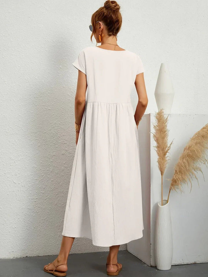 Maria™ — Vestido midi fluido de elegancia atemporal - Navarro Granada