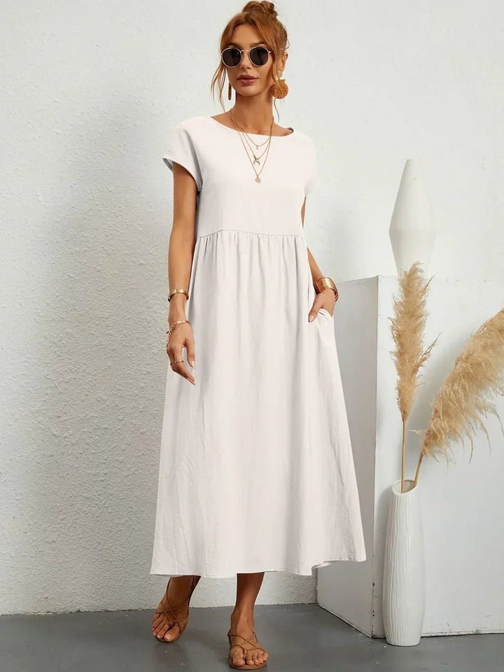 Maria™ — Vestido midi fluido de elegancia atemporal - Navarro Granada
