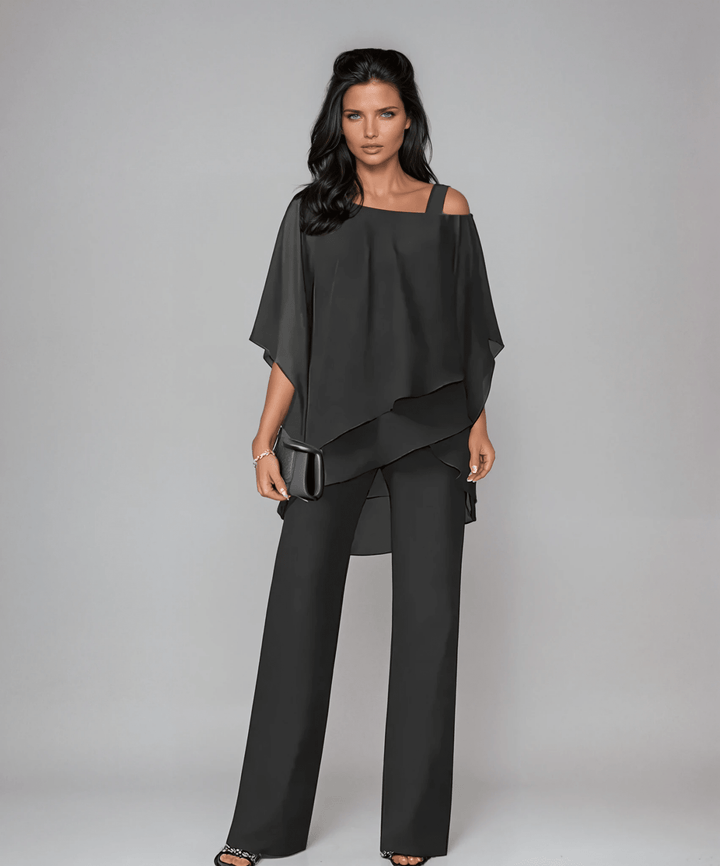 Mariella™ Conjunto de Dos Piezas con Superposiciones - Navarro Granada