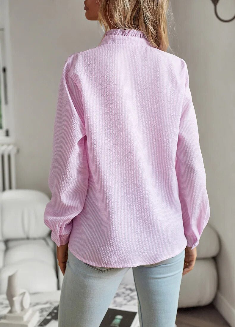 Marina | Blusa elegante de rayas - Navarro Granada