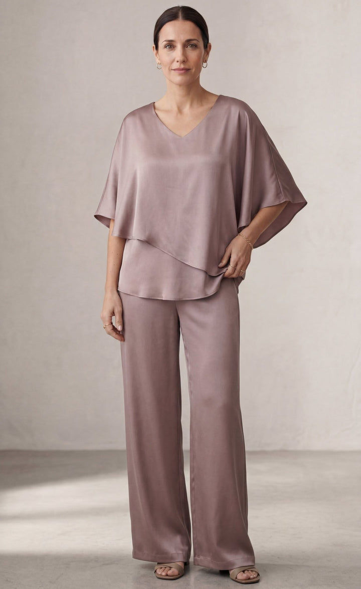 Martha | Conjunto de dos piezas con pantalón de pierna ancha - Navarro Granada