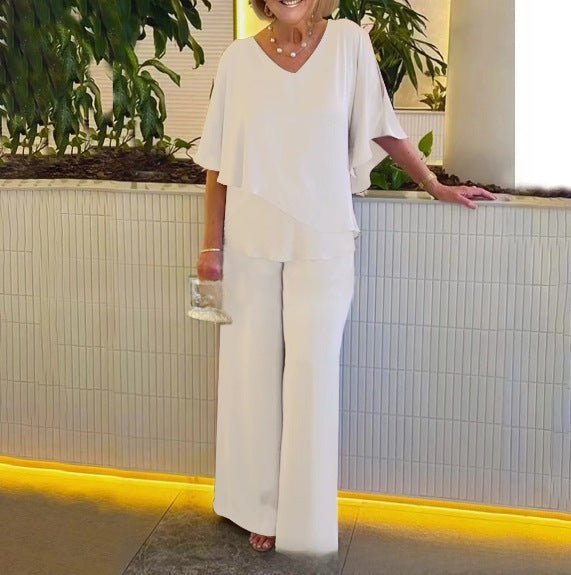 Martha | Conjunto de dos piezas con pantalón de pierna ancha - Navarro Granada