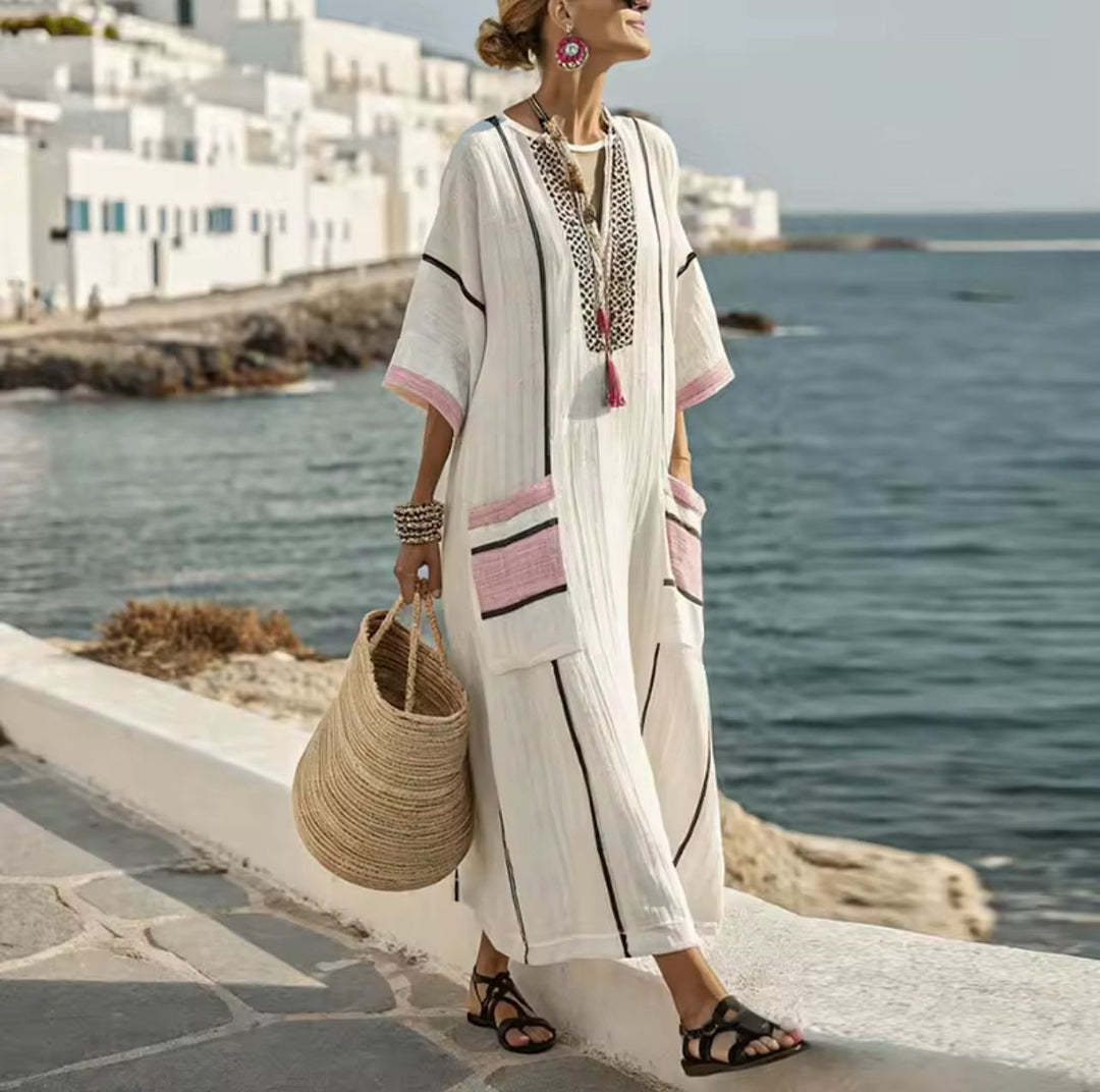 Mary Elegante - Vestido Largo de Playa para un Estilo Veraniego Chic - Navarro Granada