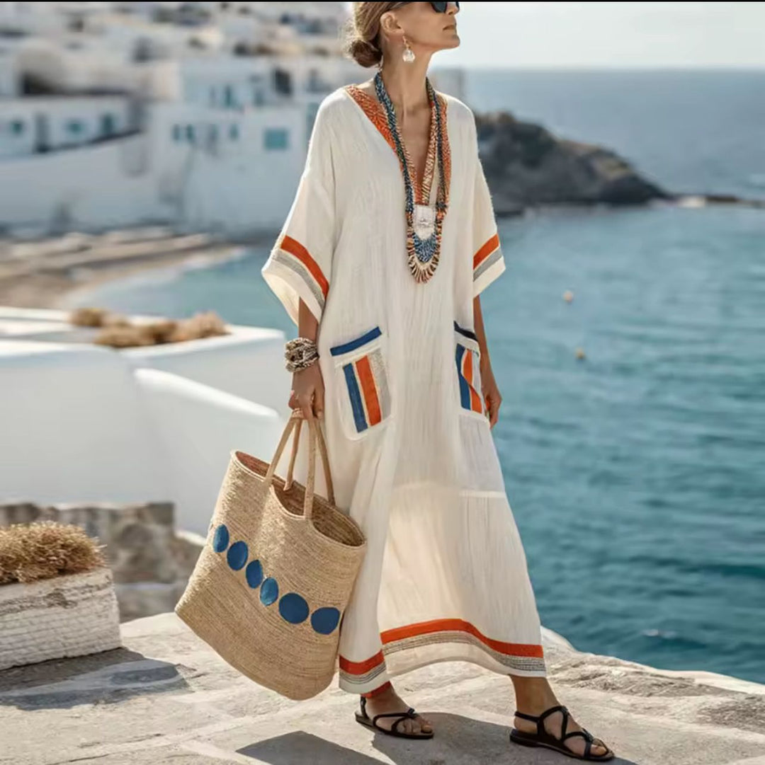 Mary Elegante - Vestido Largo de Playa para un Estilo Veraniego Chic - Navarro Granada