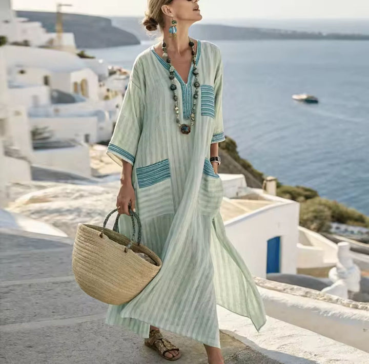 Mary Elegante - Vestido Largo de Playa para un Estilo Veraniego Chic - Navarro Granada
