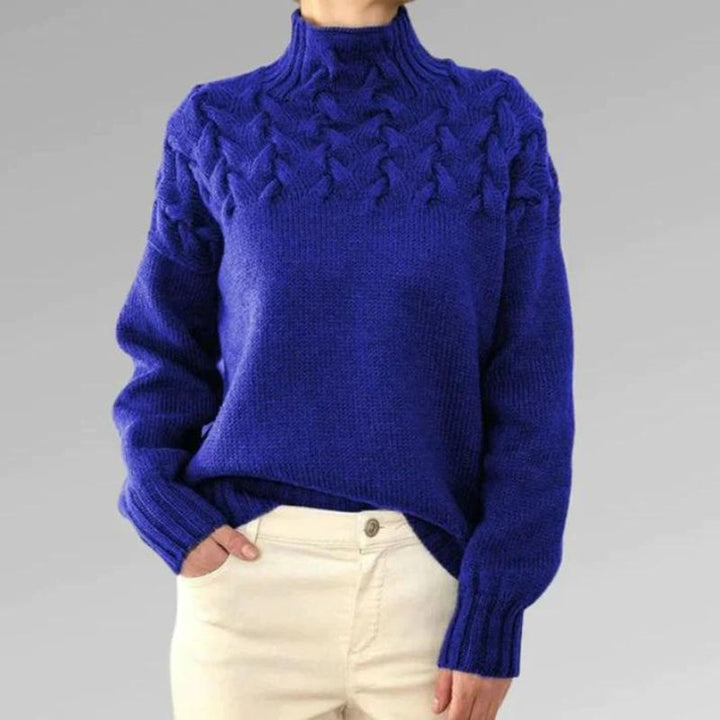 Rebeca | Suéter de cuello alto con textura suave - Navarro Granada