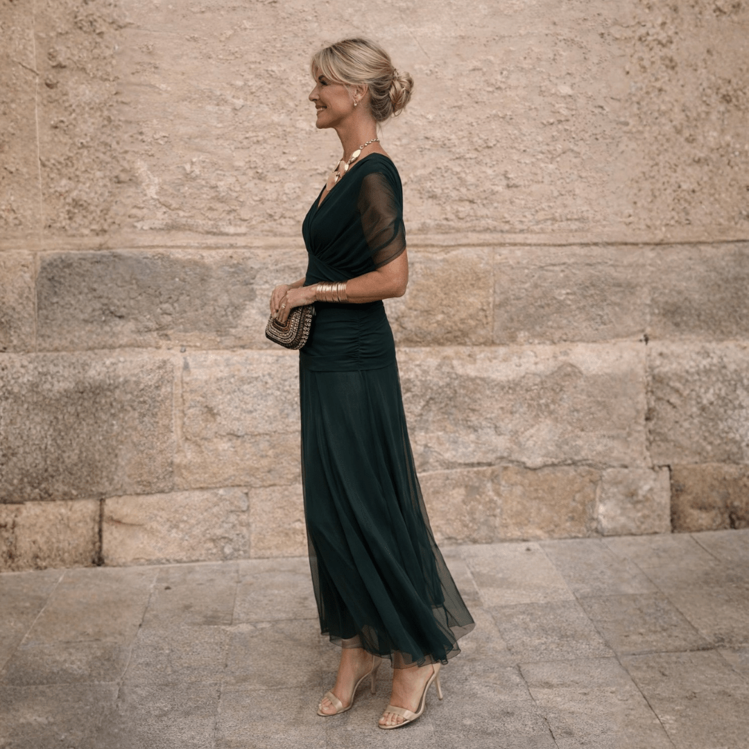 ROSSANA – Vestido Maxi Off - Shoulder - Navarro Granada