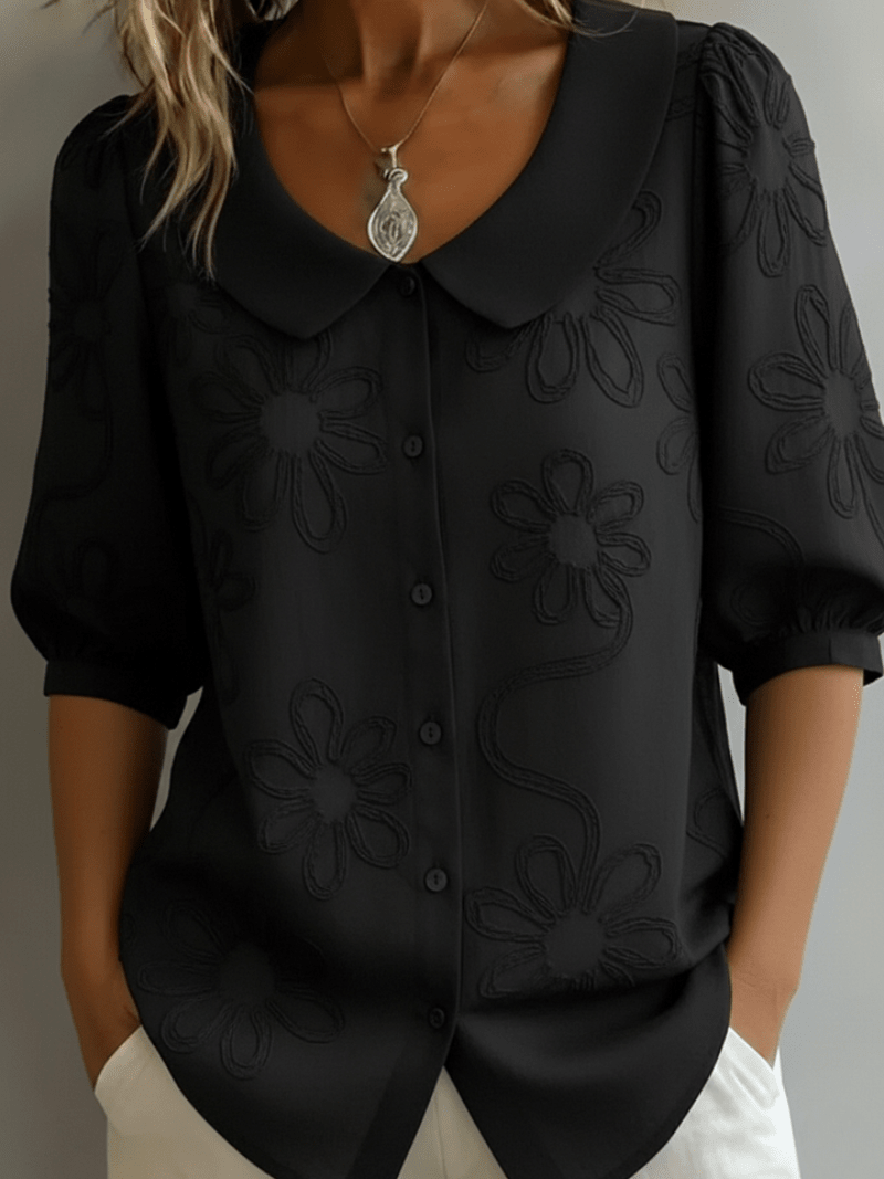 Sara – Blusa con Flores Bordadas - Navarro Granada