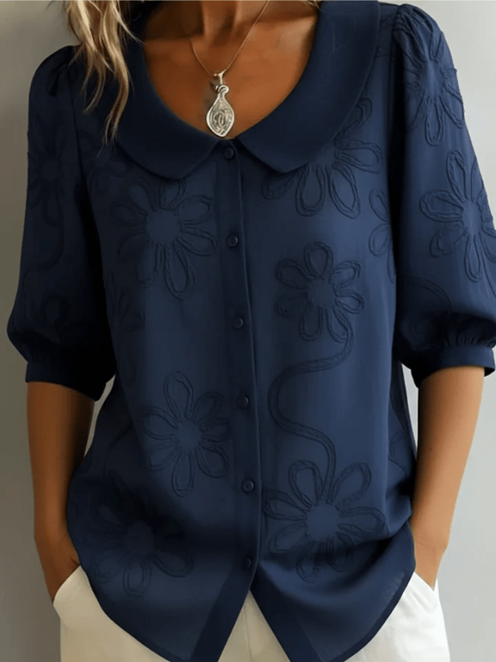 Sara – Blusa con Flores Bordadas - Navarro Granada