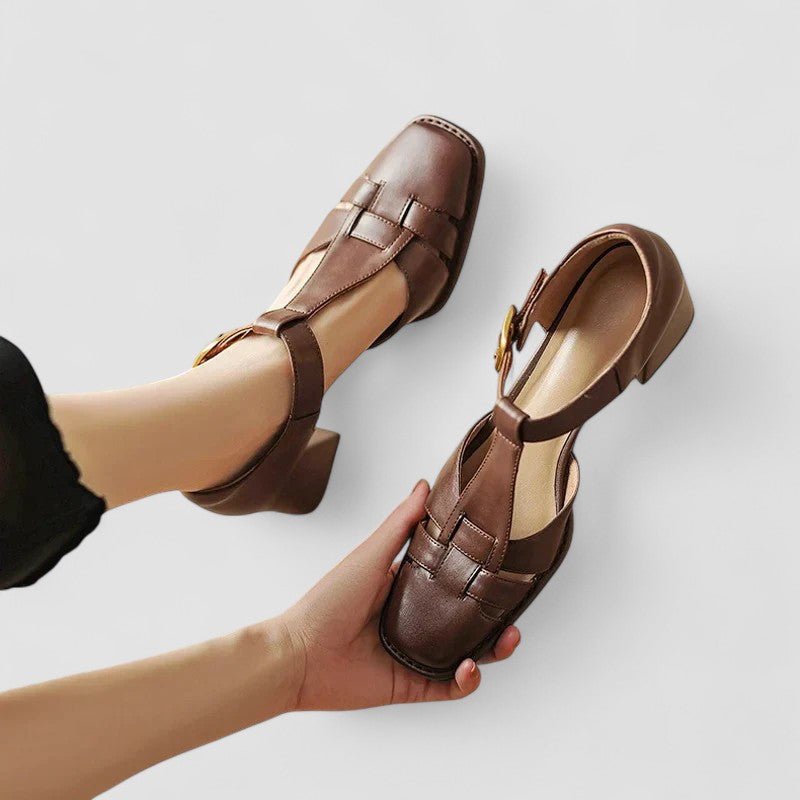 Scarlett – Tacones bloque T - strap ortopédicos - Navarro Granada