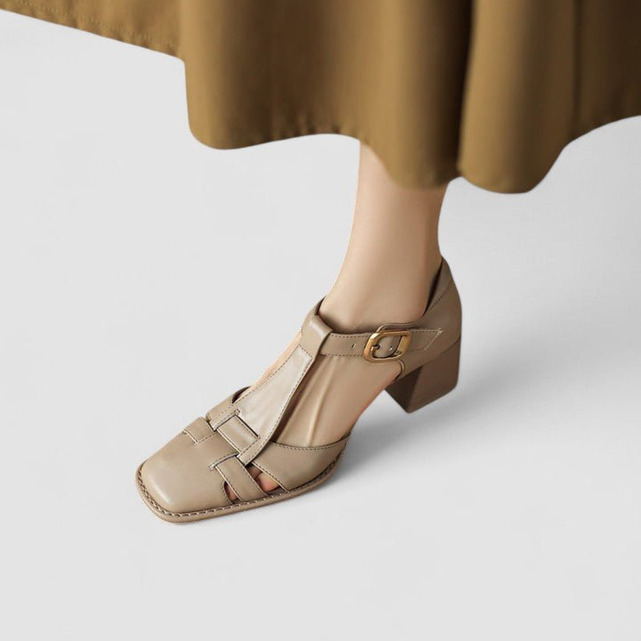 Scarlett – Tacones bloque T - strap ortopédicos - Navarro Granada