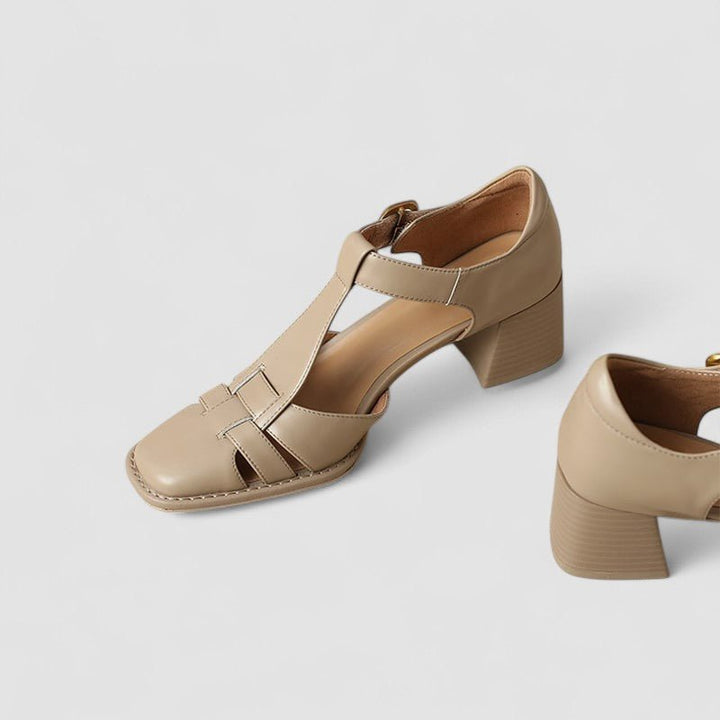 Scarlett – Tacones bloque T - strap ortopédicos - Navarro Granada