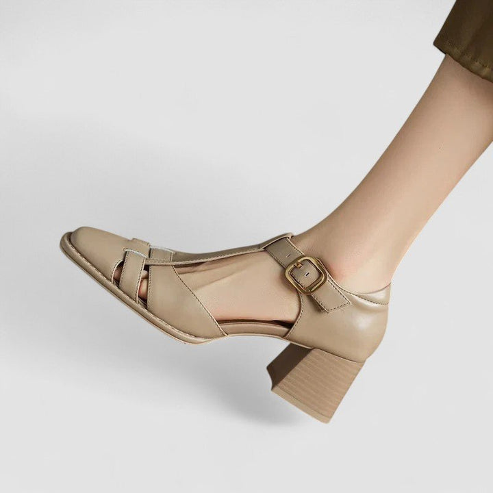 Scarlett – Tacones bloque T - strap ortopédicos - Navarro Granada