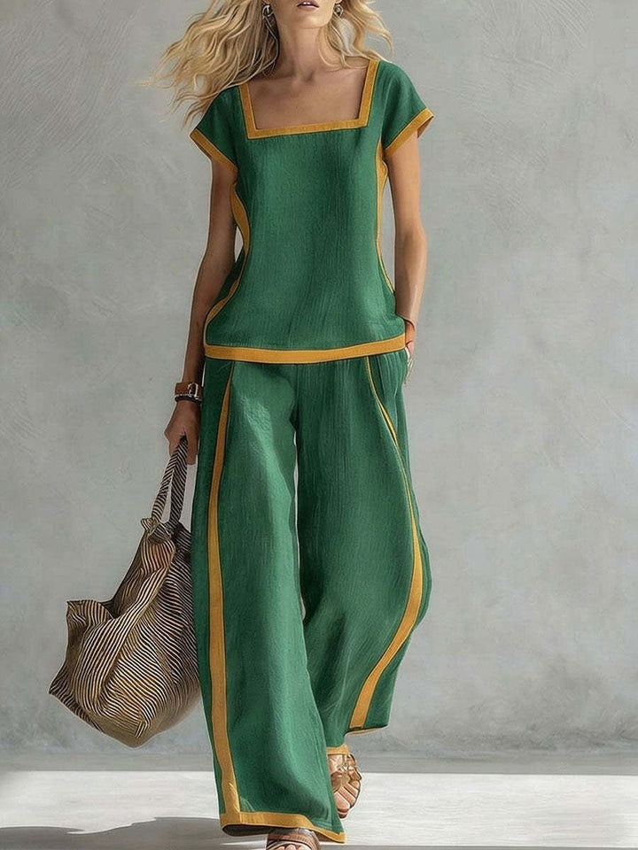 SERENA | CONJUNTO DE LINO ELEGANTE DE DOS PIEZAS - Navarro Granada