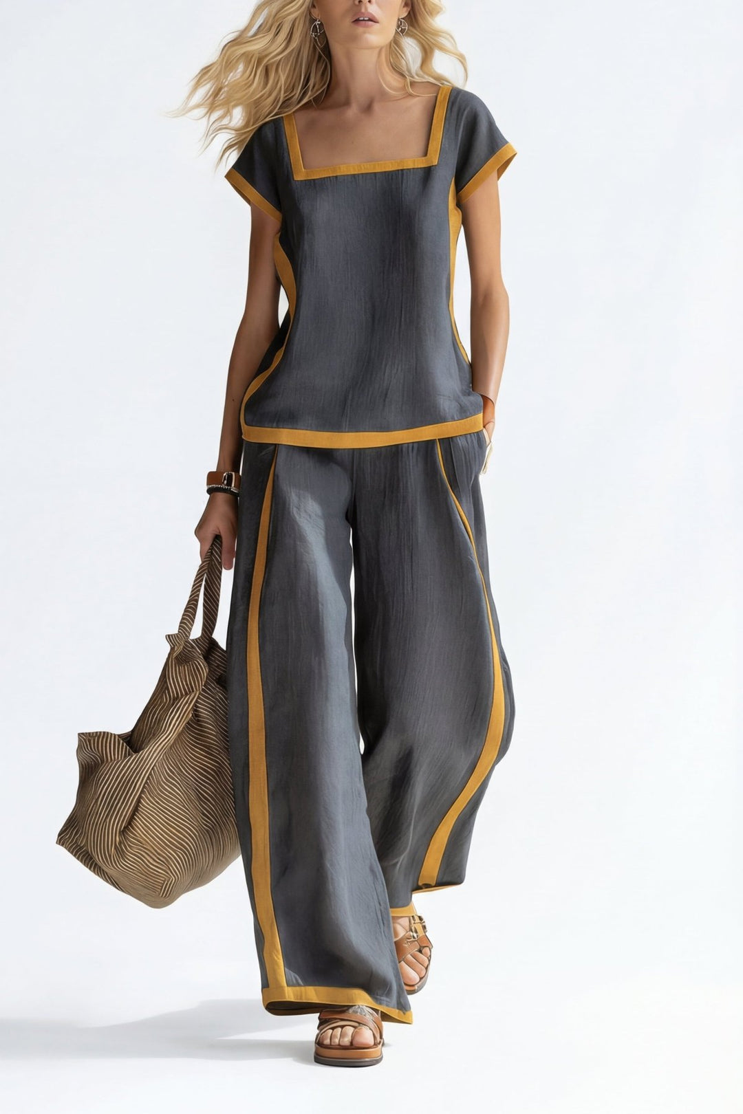 SERENA | CONJUNTO DE LINO ELEGANTE DE DOS PIEZAS - Navarro Granada