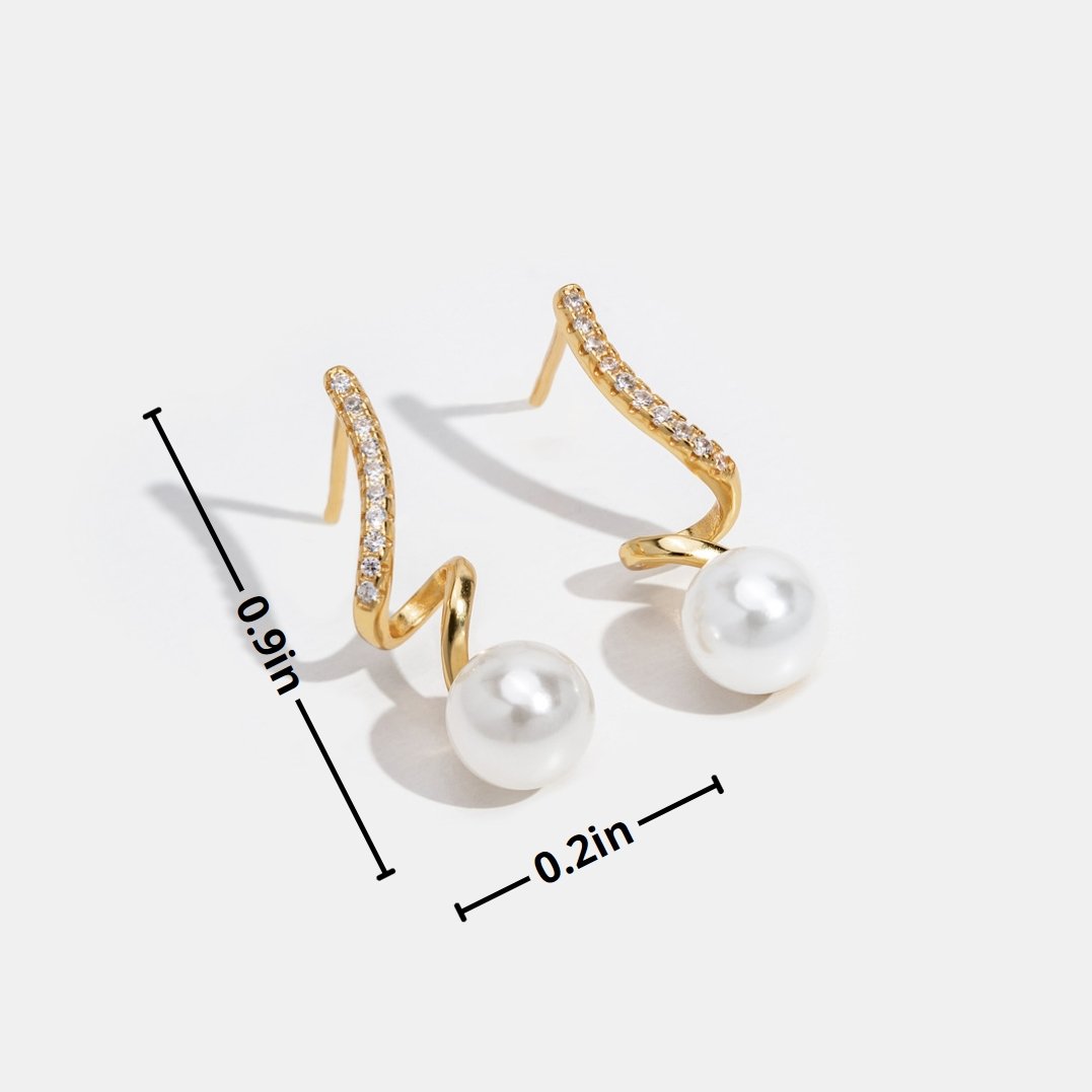 Pendientes Tam Pearl Wave