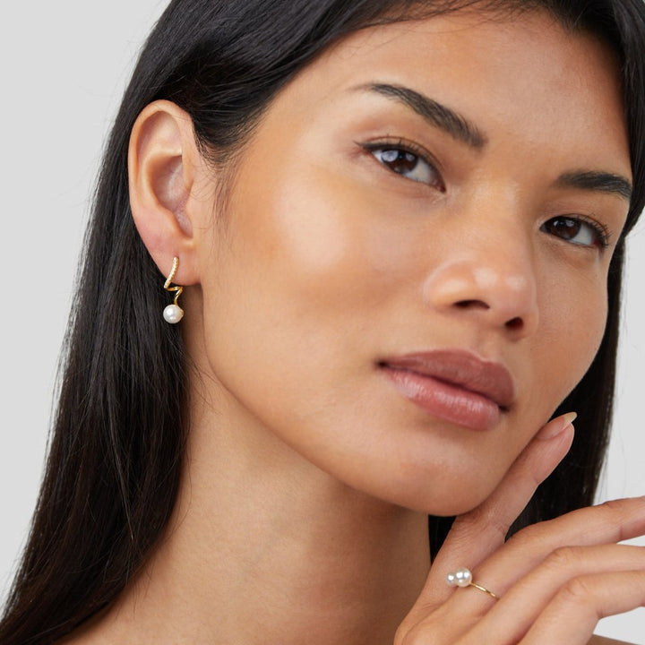 Pendientes Tam Pearl Wave