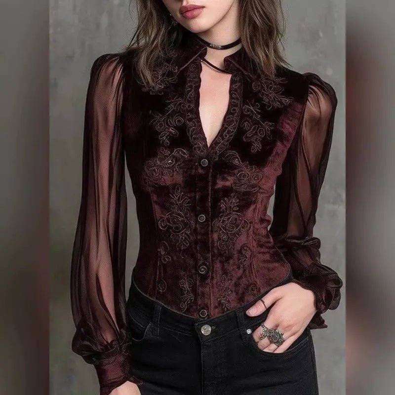 Teresa · Blusa elegante con estampado floral - Navarro Granada