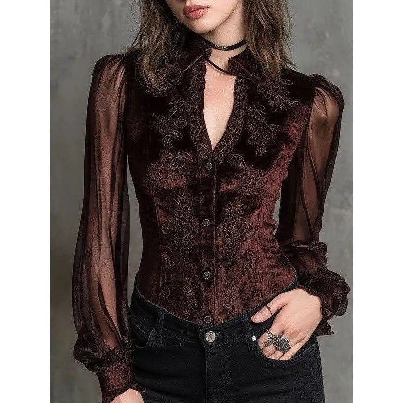 Teresa · Blusa elegante con estampado floral - Navarro Granada