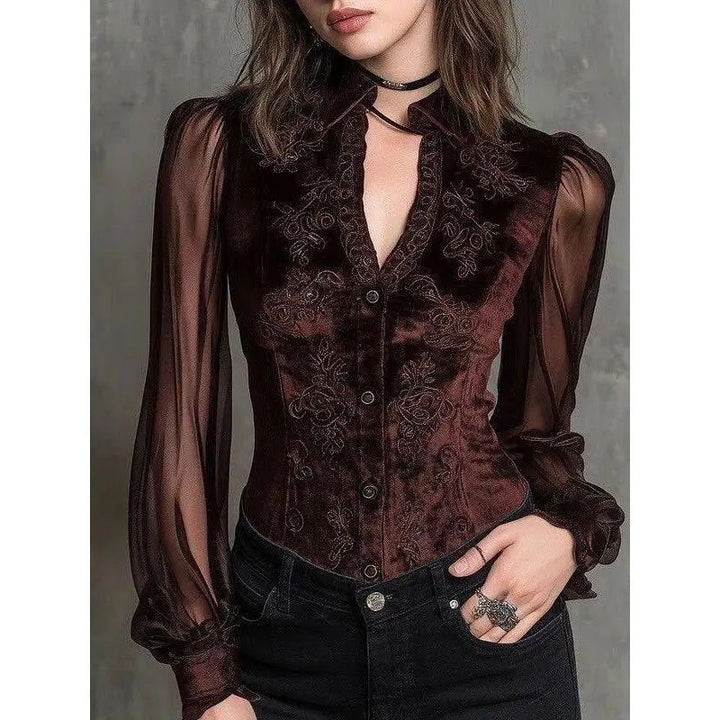 Teresa · Blusa elegante con estampado floral - Navarro Granada